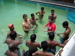 Royal Life instructors with BSF trainers during a clinic in Dhaka, 2006